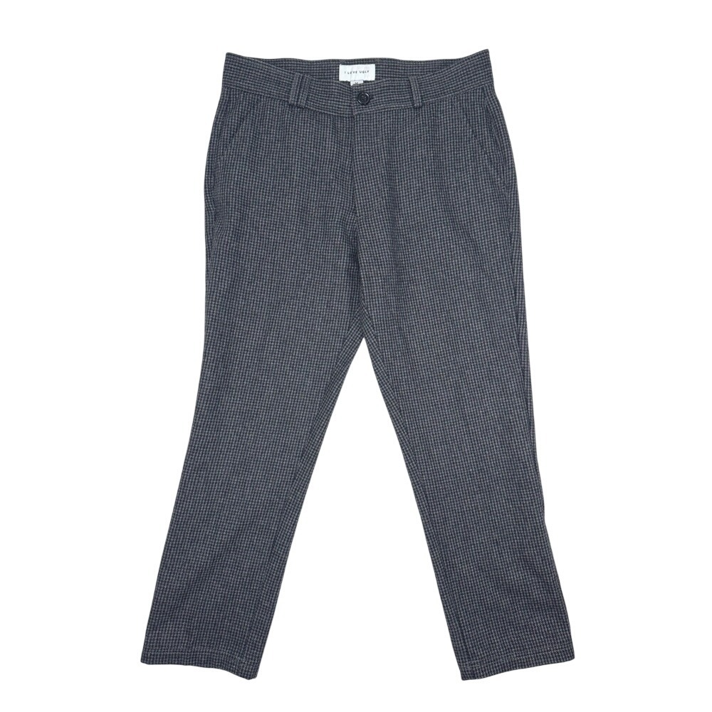 I Love Ugly Men's Slim Kobe Pants Checkered Trousers Regular size Medium